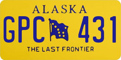 AK license plate GPC431