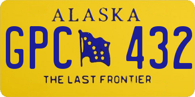 AK license plate GPC432
