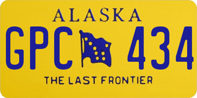 AK license plate GPC434