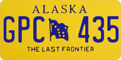 AK license plate GPC435