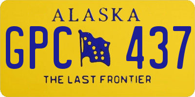 AK license plate GPC437