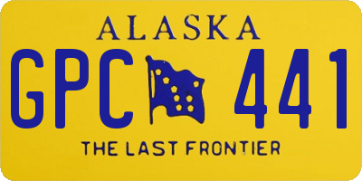 AK license plate GPC441