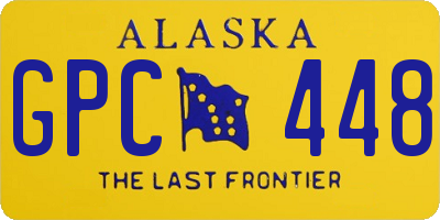 AK license plate GPC448