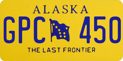 AK license plate GPC450