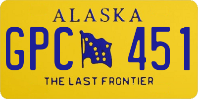 AK license plate GPC451