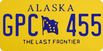 AK license plate GPC455