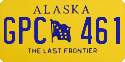AK license plate GPC461
