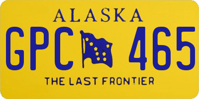 AK license plate GPC465