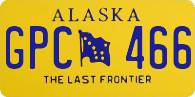 AK license plate GPC466