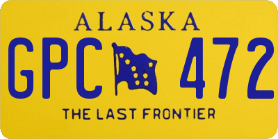 AK license plate GPC472