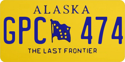 AK license plate GPC474