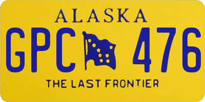 AK license plate GPC476
