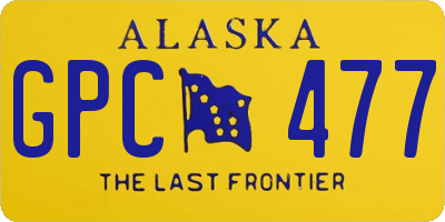 AK license plate GPC477