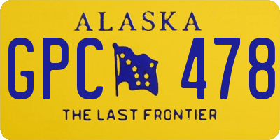 AK license plate GPC478