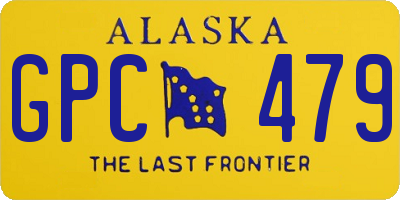 AK license plate GPC479