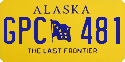 AK license plate GPC481
