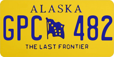 AK license plate GPC482
