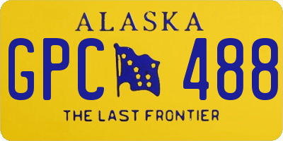 AK license plate GPC488
