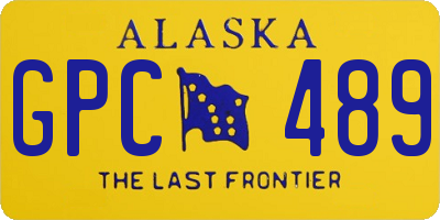 AK license plate GPC489