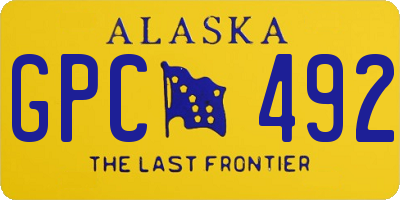 AK license plate GPC492