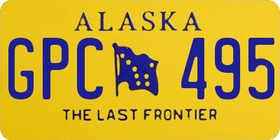 AK license plate GPC495