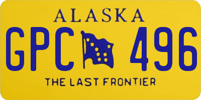 AK license plate GPC496