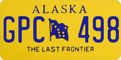 AK license plate GPC498
