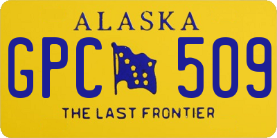 AK license plate GPC509
