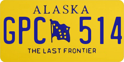 AK license plate GPC514
