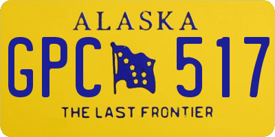 AK license plate GPC517