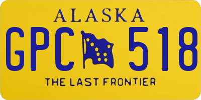 AK license plate GPC518