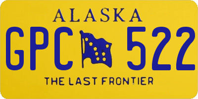AK license plate GPC522