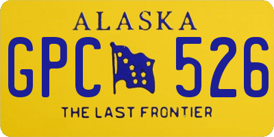 AK license plate GPC526