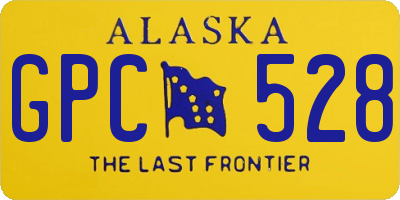 AK license plate GPC528