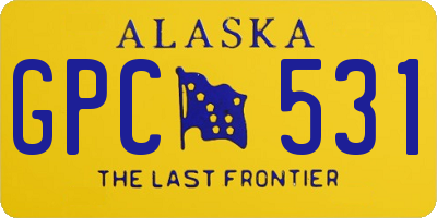 AK license plate GPC531