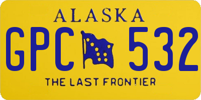 AK license plate GPC532
