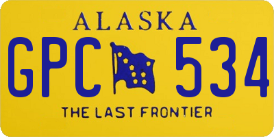 AK license plate GPC534