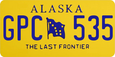AK license plate GPC535