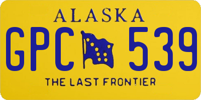 AK license plate GPC539