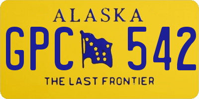 AK license plate GPC542