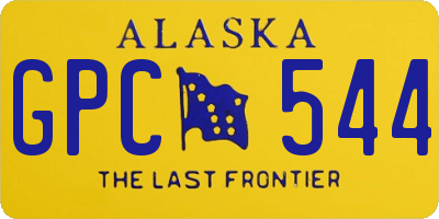 AK license plate GPC544