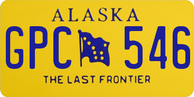AK license plate GPC546