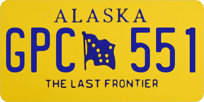 AK license plate GPC551