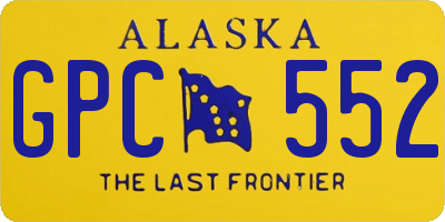 AK license plate GPC552