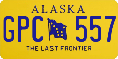 AK license plate GPC557