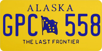 AK license plate GPC558