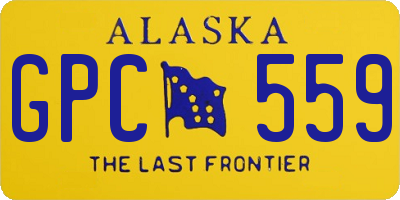 AK license plate GPC559