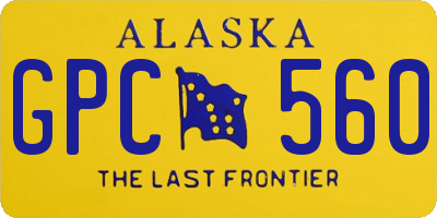 AK license plate GPC560