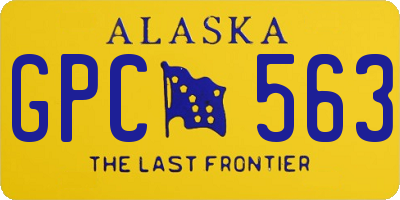 AK license plate GPC563