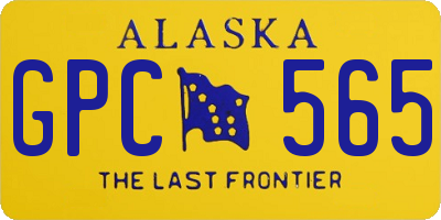 AK license plate GPC565
